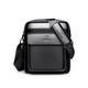 borsa a tracolla da uomo in similpelle marrone nera con tracolla regolabile - borsa a tracolla elegante e pratica, borsa a tracolla per lavoro, viaggio e uso quotidiano