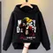 Felpa con cappuccio spessa One Piece Rufy per bambini Felpa in pile Y2k Hot Anime Felpa con cappuccio nera Moda Cartoon Abbigliamento Abbigliamento per bambini Regalo