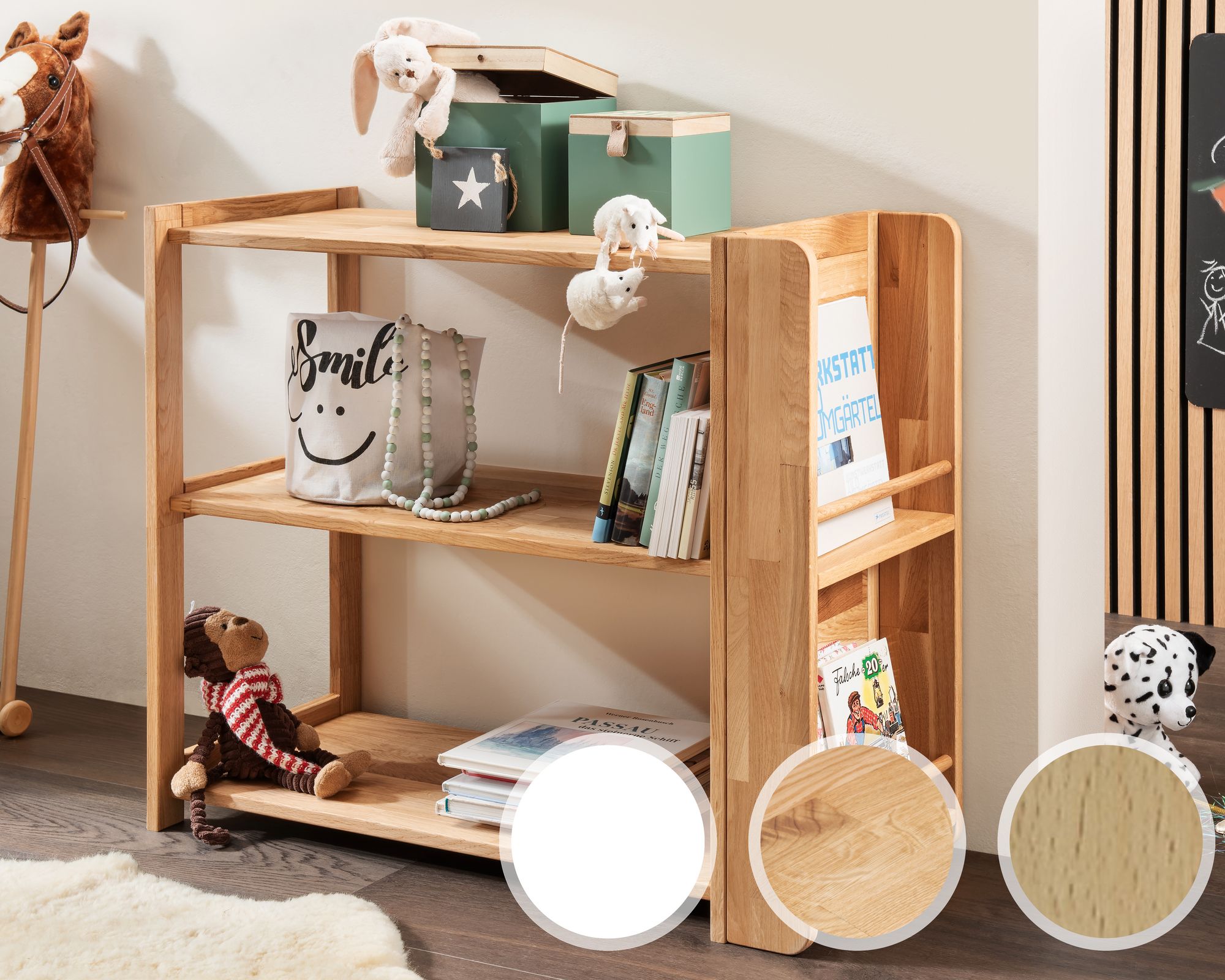 INFANSKIDS »Montessori 2« Kinderregal Buche massiv weiß