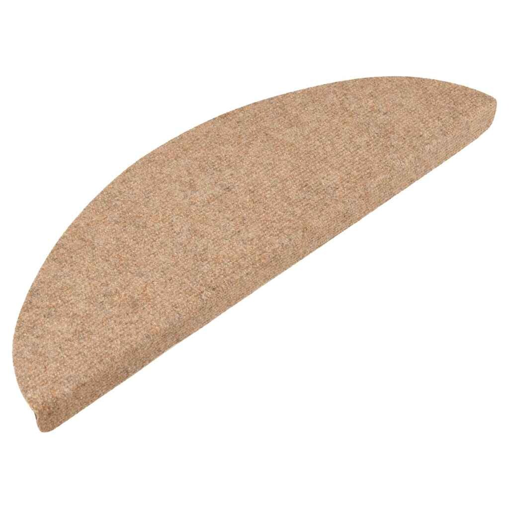 vidaXL Stufenmatten Selbstklebend 15 Stk. 56x17x3 cm Beige Image