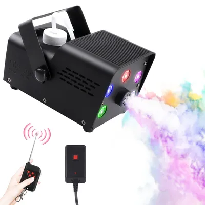 Yiflamefly 550W Fog Machine With Colorful 5PCS RGB LED Stage Light Remote Control Smoke Machine Fogger For Wedding Party Bar