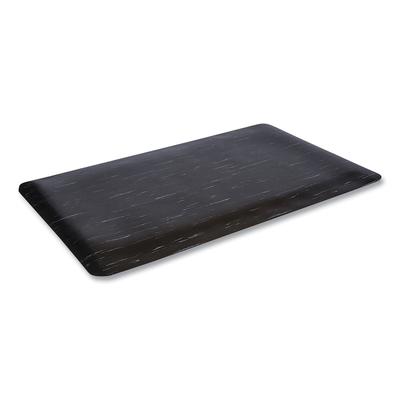 Crown Mats & Matting CU3672BK Cushion-Step Surface Mat, 36 x 72, Marbleized Rubber, Black