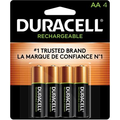 Duracell NLAA4BCDCT StayCharged AA Rechargeable Batteries, For General Purpose, Gaming Controller, Flashlight, Monitoring Device, Battery Rechargeable