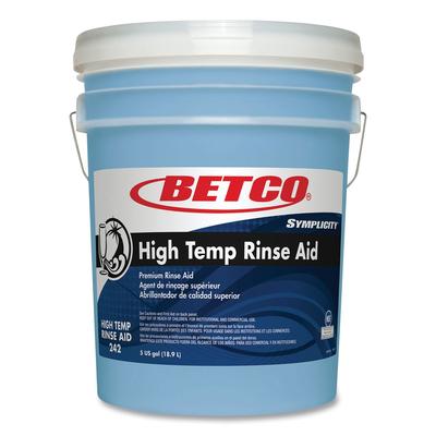 Betco 2427800 Symplicity High Temp Rinse Aid, 5 gal Pail