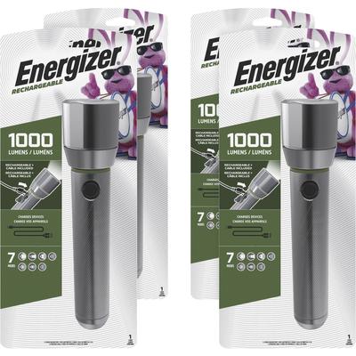 Eveready ENPMHRL7CT Vision HD Rechargeable Flashlight, Aluminum AlloyBody, Aluminum - Case of 4