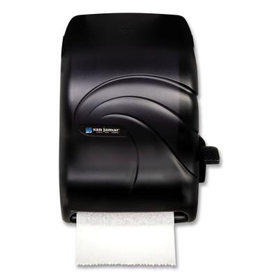 San Jamar T1190TBK Lever Roll Towel Dispenser, Oceans, Black Pearl, 12 15/16 x 9 1/4 x 16 1/2