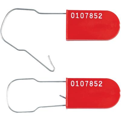 Red Wire Padlock Seals, Case Of 1000 (SE1023R)