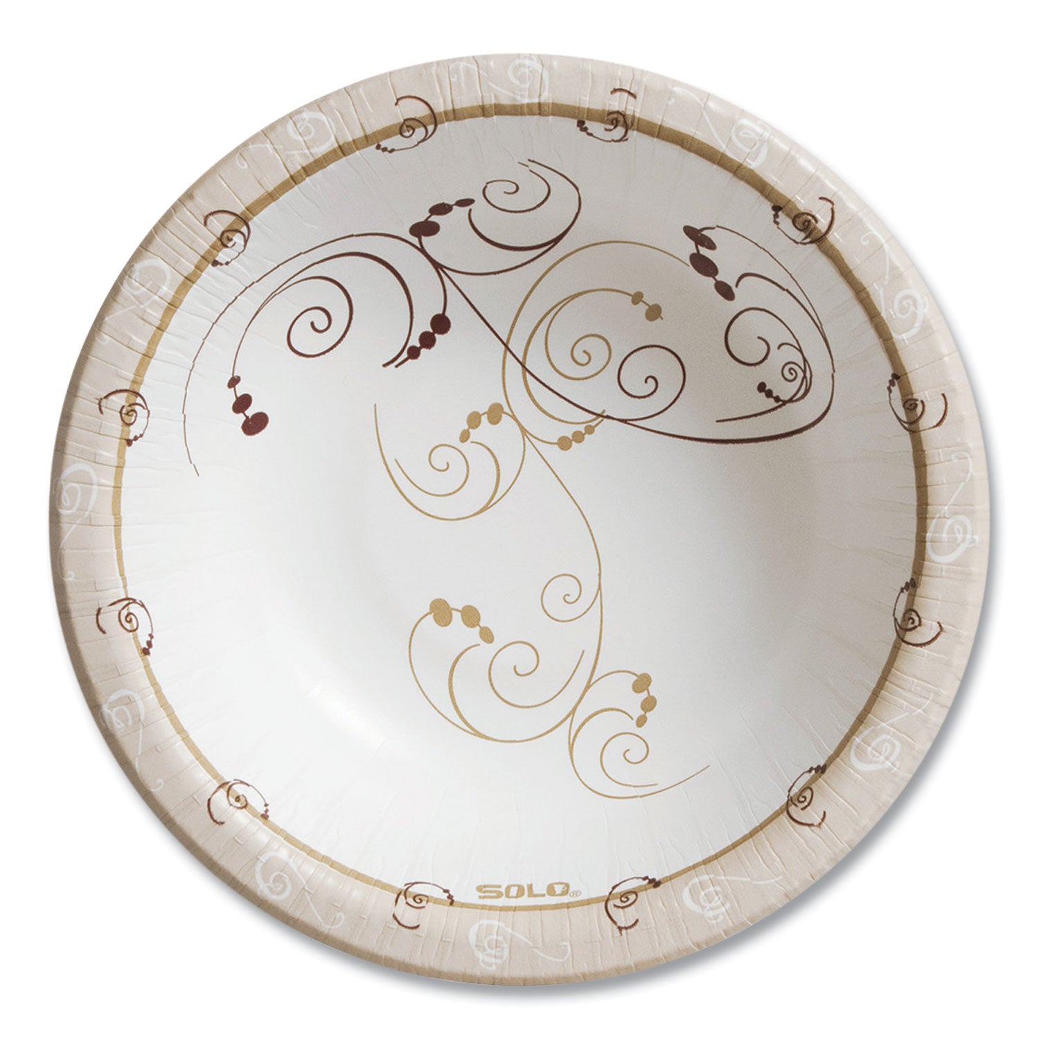 Solo Inc. HB12-J8001 Symphony Paper Dinnerware, Heavyweight Bowl, 12oz, Tan, 1000/Carton - Case of 1000 SLOHB12J8001CT