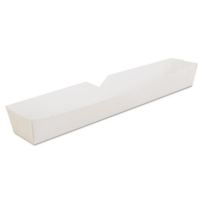 Southern Champion 0711 Footlong Hot Dog Tray, 10.25 x 1.5 x 1.25, White, Paper, 500/Carton - Case of 500