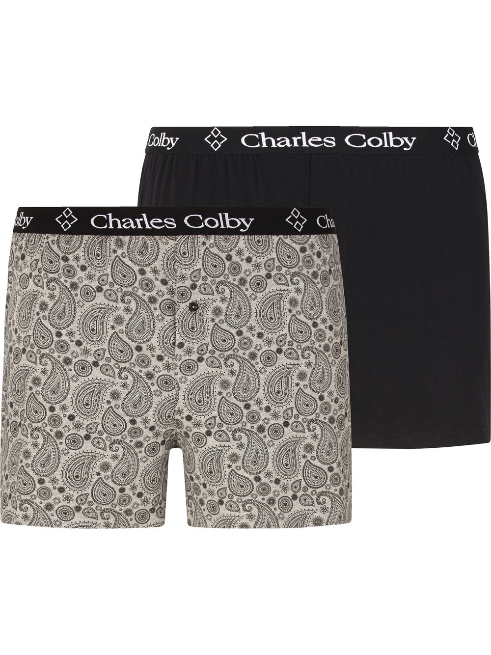 Charles Colby 2er Pack Boxershorts Herren grau, XXL Image