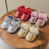 Baby Mary Jane Schuhe Kleinkind Mädchen 0-6-12 Monate Pre walking Schuhe Baby ersten Schritt Schuhe weiche Pu süße Blume Frühling Sommer Sandale