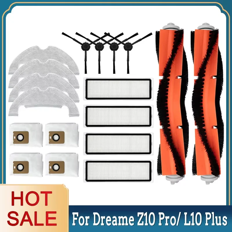 Für Xiaomi Dreame Z10 Pro/L10 Plus Filter Staub Taschen Mopp Tuch Wichtigsten Seite Pinsel Staubsauger Zubehör Ersatzteile für Hause Image