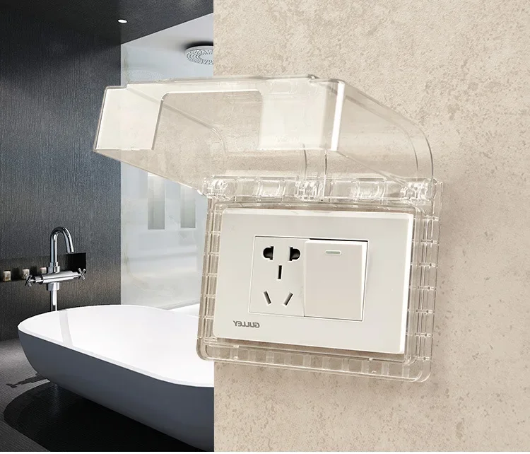 Steckdose Schutzhülle Licht Schalter Abdeckung Steckdose Wasserdichte Box Hause Bad Selbst-klebe Zimmer Toilette 86/118 typ Splash ProofBox