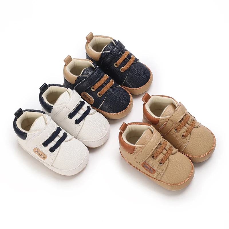 Babyschuhe, lässige Sportschuhe, Frühling und Herbst, weiche PU- und TPR-Sohlen, rutschfest, niedlich, bequem, hochwertig, 0–18 Monate