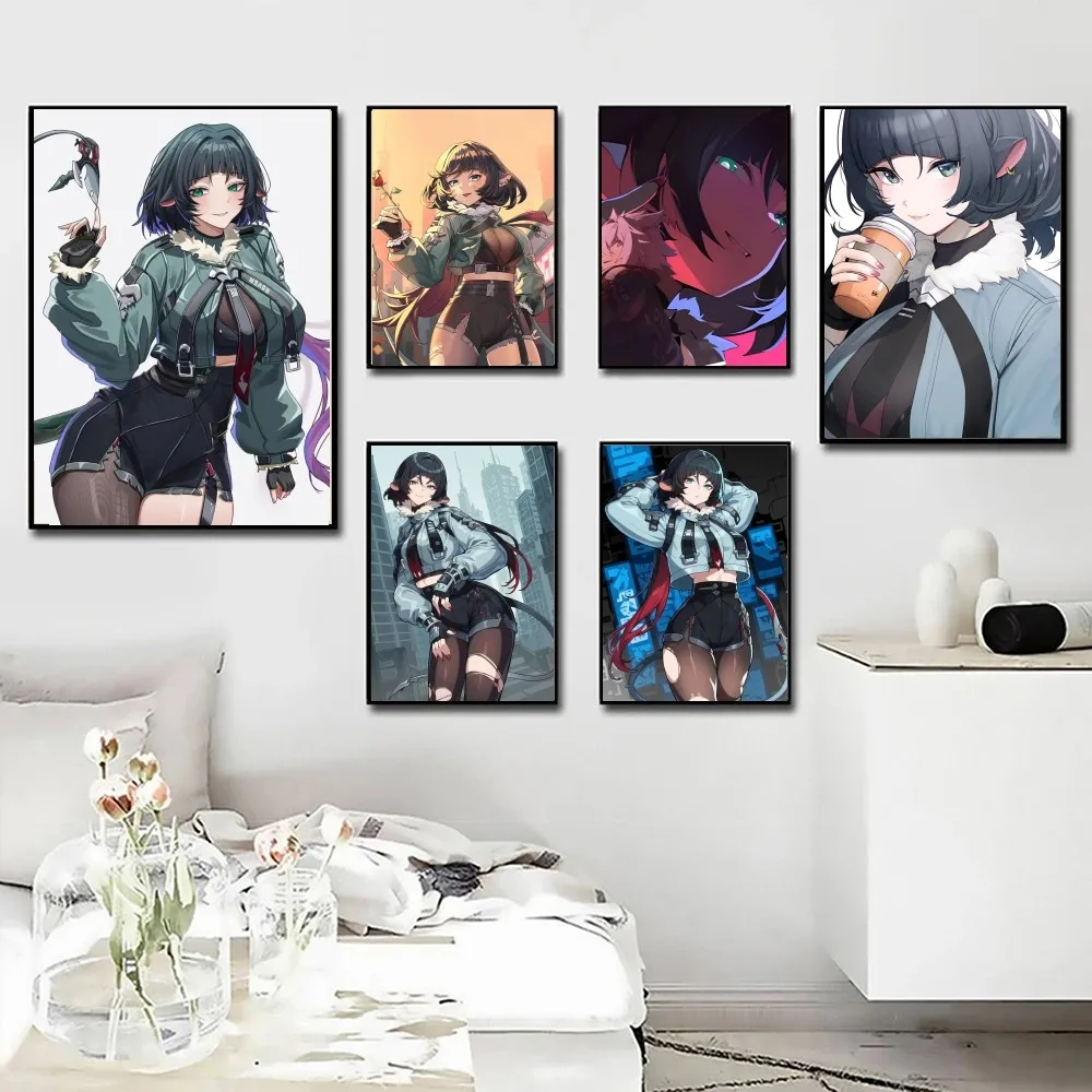 1pc Jane Doe Spiel Zenless Zone Null Poster Poster Kunstdruck Bar Wohnzimmer Möbel Dekor Image