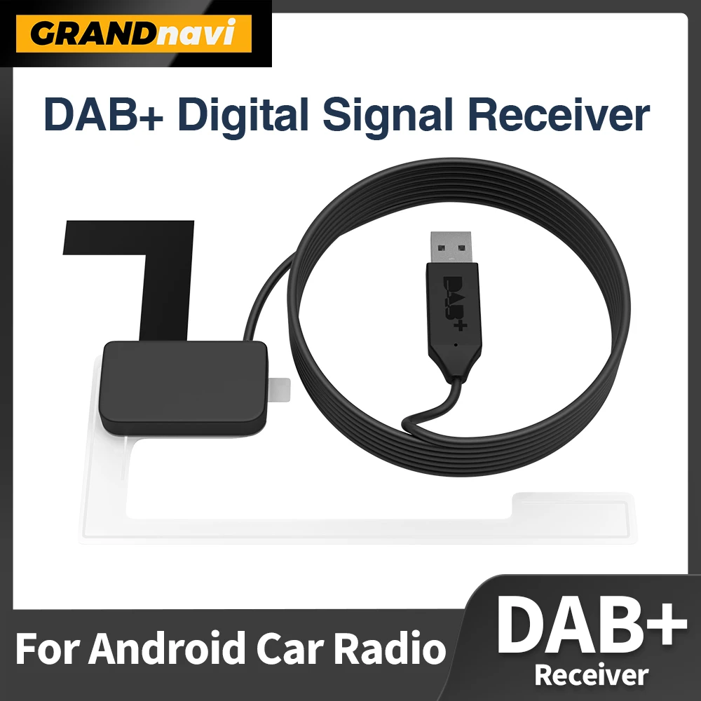 Grandnavi Car DAB + Box Ricevitore di segnale digitale DAB + Ricevitore Antenna Interfaccia USB portatile per autoradio Android Stereo