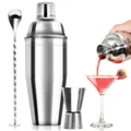 3/6 pezzi Shaker per cocktail Strumenti per baristi in acciaio inossidabile Miscelatore per Margarita Shaker per bevande Martini Sharker Kit da barista