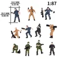HO Scale 1:87 1:43 modello di persone soldato in miniatura figure dipinte per il Layout di scena del tavolo della sabbia della guerra militare Kit Diorama 11 pz/set