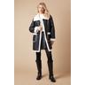 Oasis Womens Pu Bonded Shearling Coat - Black - Size 14 UK | Oasis Sale | Discount Designer Brands