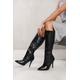 Where's That From Wheres Womens 'isabel' High Heel Calf Boot - Black - Size UK 3 | Where's That From Sale | Discount Designer Brands