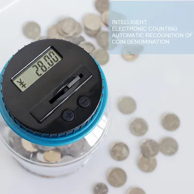 Digital Counting Money Jar with LCD Counter Digital Coin Bank Savings Jar Digital Coin Bank Designed