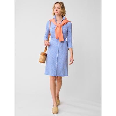 J.McLaughlin Women's Brynn Dress in Volley White/Blue/Orange, Size Small | Spandex