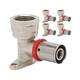 Suinga - Set di 5 Gomito femmina con supporto per tubo multistrato da 16 mm da utilizzare con