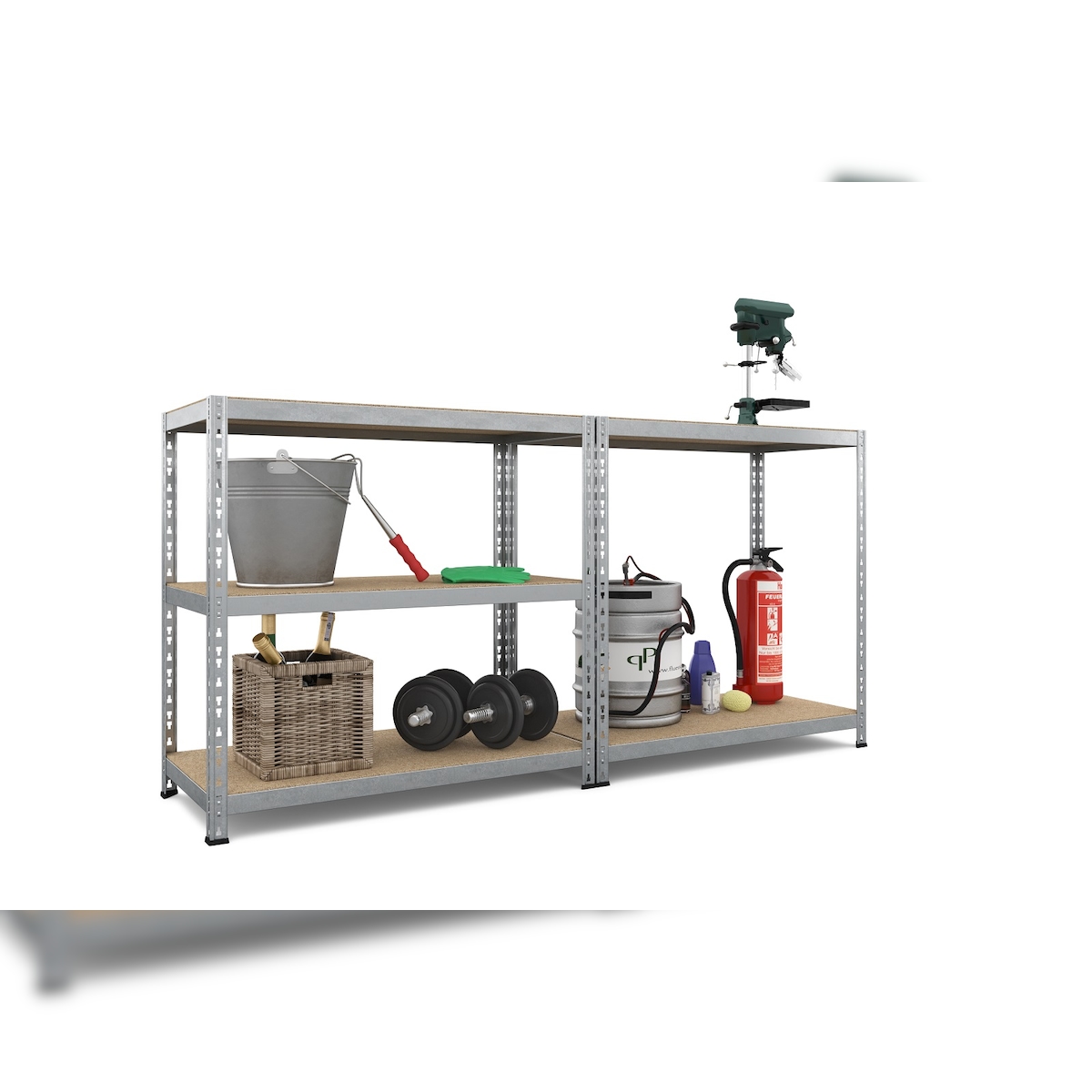 TKT Steckregal Work System 180x100x60 cm Ordnerregal Steckregal Regal Aktenregal TYP 1860 Image