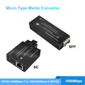 Convertitore multimediale in fibra Micro Mini Gigabit Convertitore multimediale Ethernet SFP 10/100/1000Mbps Ingresso alimentazione USB-C