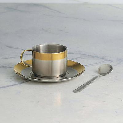 Set of 2 Optima Espresso Cups with Saucers - Frontgate