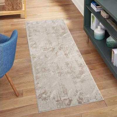 Teppich CARPET CITY "ANTIK481", beige, B:80cm H:10mm L:300cm, Polyester, Teppiche, Kurzflor, 3D-Optik, Klassisch-Modern für Wohnzimmer, Schlafzimmer Image