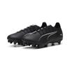 Fußballschuh PUMA "ULTRA 5 MATCH FG/AG Fußballschuhe Erwachsene", Gr. 40.5, schwarz-weiß (schwarz, weiß), Obermaterial: Textil, Synthetik; Futter: Textil, Synthetik; Innensohle: Textil; Laufsohle: Synthetik, Schuhe
