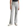 Jerseyhose MARC O'POLO "aus Scuba-Interlockjersey", Damen, Gr. XL, Normalgrößen, grau (mid stone melange), Obermaterial: 75% Baumwolle, 20% Polyester, 5% Elasthan, unifarben, casual, gerade kurz, Hosen