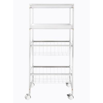 Rollwagen HEINE HOME, silber (silberfarben), B:40cm H:86cm T:21,5cm, Kunststoff, Metall, Rollwagen Image