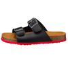 Pantolette LICO "Pantolette Bioline Concrete", Gr. 50, schwarz, Synthetik, Schuhe Pantolette Schlappen