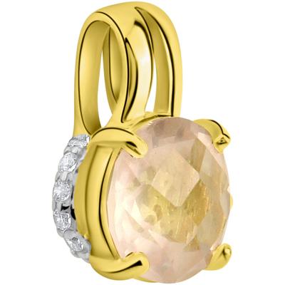 Ketten-Anhänger FIRETTI "Schmuck Geschenk Gold 375 Halsschmuck Anhänger", rosa (gelbgoldfarben, weißgoldfarben, rosa, kr