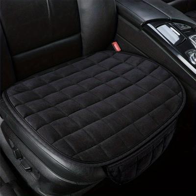 TEMU Universal Oval Car Seat Covers, Polyester Fiber, Foam Padding, Soft Breathable, Non-slip, Lightweight Portable, Vehicle Seat Protection - Hand Washable - Car Interior Accessories Image