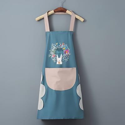 TEMU Apron Featuring A Hand Wipe Pocket - Ideal For Cooking, Gardening, And Home Tasks - Made From Durable Pvc Material, Easy To Clean, And Requires No Batteries. Image