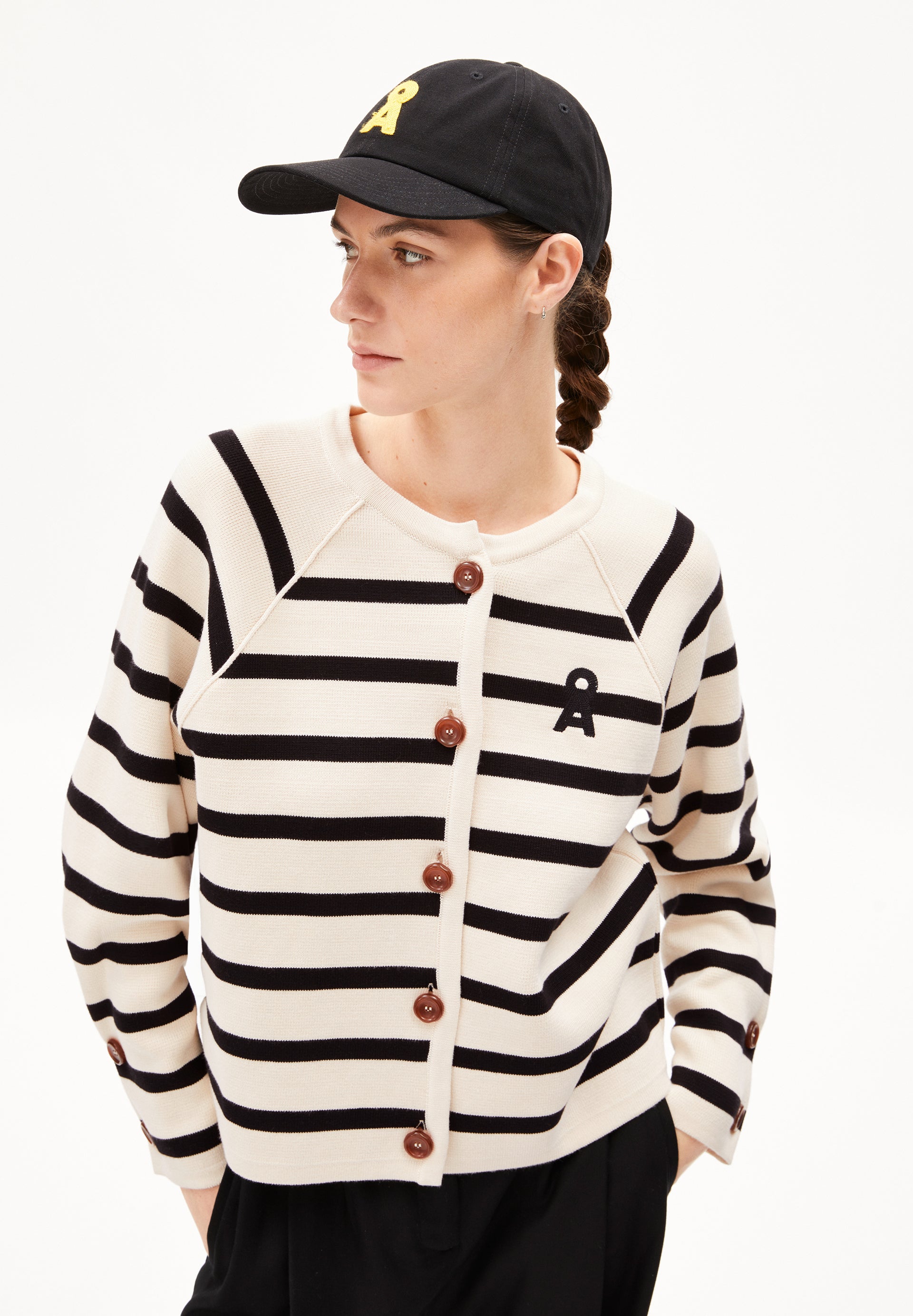 NAADJA STRIPES |Strickjacke aus Bio-Baumwolle - mehrfarbig (M) Image