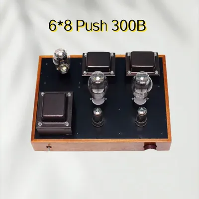 NEUER 9W*2 6*8 Push 300B Single-Ended-High-Fidelity-Röhrenleistungsverstärker der Klasse A, 717A 6J8P 6*8 Vorstufen-Push, 30HZ-20KHZ Image