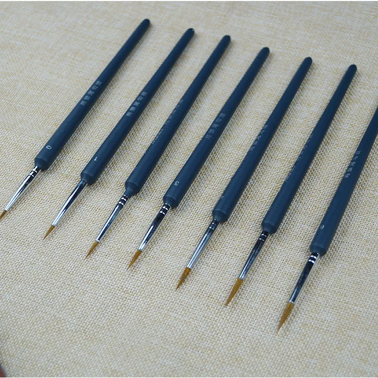 Premium-Kunstzubehör – Ultrafeine Wolfshaarstifte für Aquarell- und Nail-Art. Wolfshaarpinsel für Detaillierung und Stricharbeiten Image