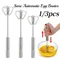 1/3Pcs Halbautomatische Schneebesen Edelstahl Manuelle Hand Schneebesen Mixer Selbst Drehen Creme Utensilien Küche Gadgets ei Werkzeuge