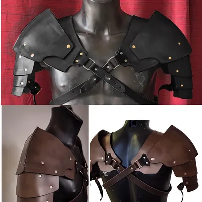 Mittelalterliche Gothic Schulterrüstung Wikinger Krieger Ritter Cosplay Kostüm für Männer Frauen Image