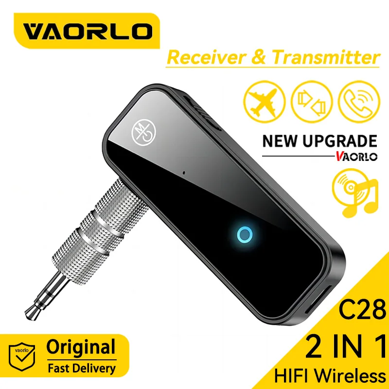 2-in-1 kabelloser Bluetooth 5.3-Empfänger-Sender-Adapter, 3,5-mm-Buchse für Auto, Musik, Audio, Aux, A2dp, Kopfhörer, Empfänger, Freisprecheinrichtung Image