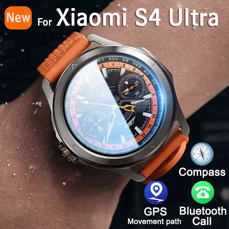 Neue Für Xiaomi S4 Military GPS Sport Smart Uhr Männer AMOLED Kompass Wasserdichte Outdoor Tracker Bluetooth Anruf Fitness Smartwatch Image