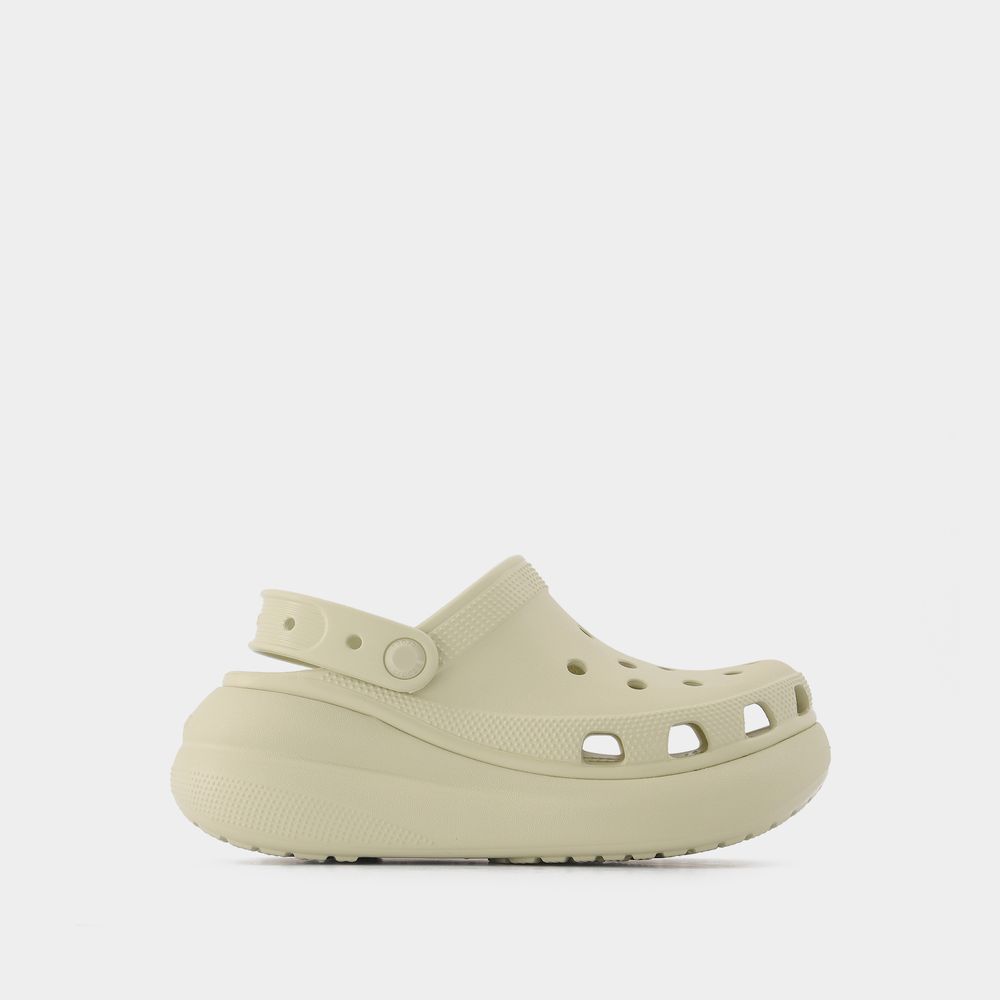 Crocs Womens Classic Crush Mules - - Bone - Synthetic - White - Size UK 3 | Crocs Sale | Discount Designer Brands