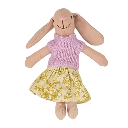 Osterkörbchen Füller Waldorf Puppenzubehör Handgemachte weiche Häschen Mädchen Begleitstoffpuppen Geburtstagsgeschenk Gestrickte Puppe Süßes Mädchen Plüschpuppe Kuscheltier Personalisierte Woven Doll Image