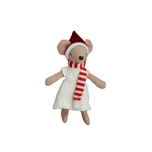 Waldorf Puppenzubehör handgefertigte weiche Babymäuse Mädchen Begleit-Rag Dolls Geburtstagsgeschenk gestrickte Puppe süßes Mädchen Plüschpuppe Stoffspielzeug personalisiertes gewebtes Puppen-Set