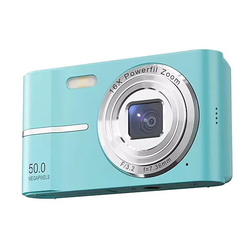 4K Digitalkamera 50MP 16X Digitalzoom Kamera 2,4 Zoll IPS Bildschirm Gesichtserkennung Blitzkamera Bewegungsmelder Timer Kamera Valentinstag Geschenk Image