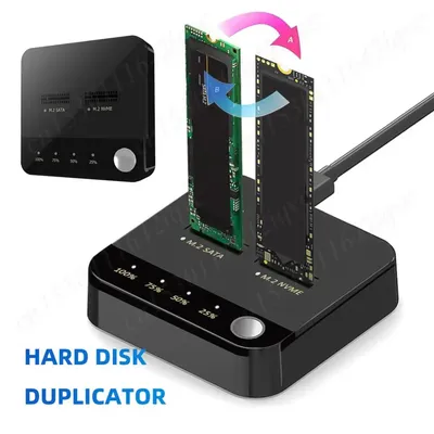 M.2 SATA/NVMe Dual-Bay Hard Drive Docking Station Clone Duplicaotr Docking Station Duplicator